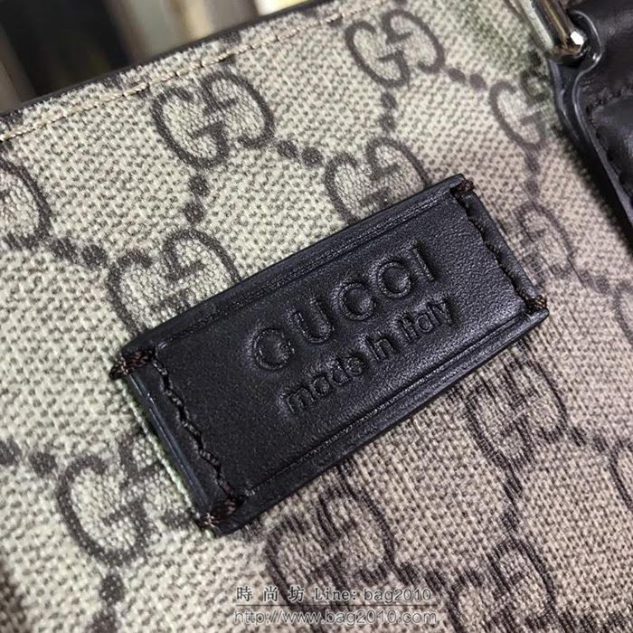 GUCCI 古馳男包 新款 474135 GG Supreme高級人造帆布 Gucci男手提包 Gucci公事包 灰白色